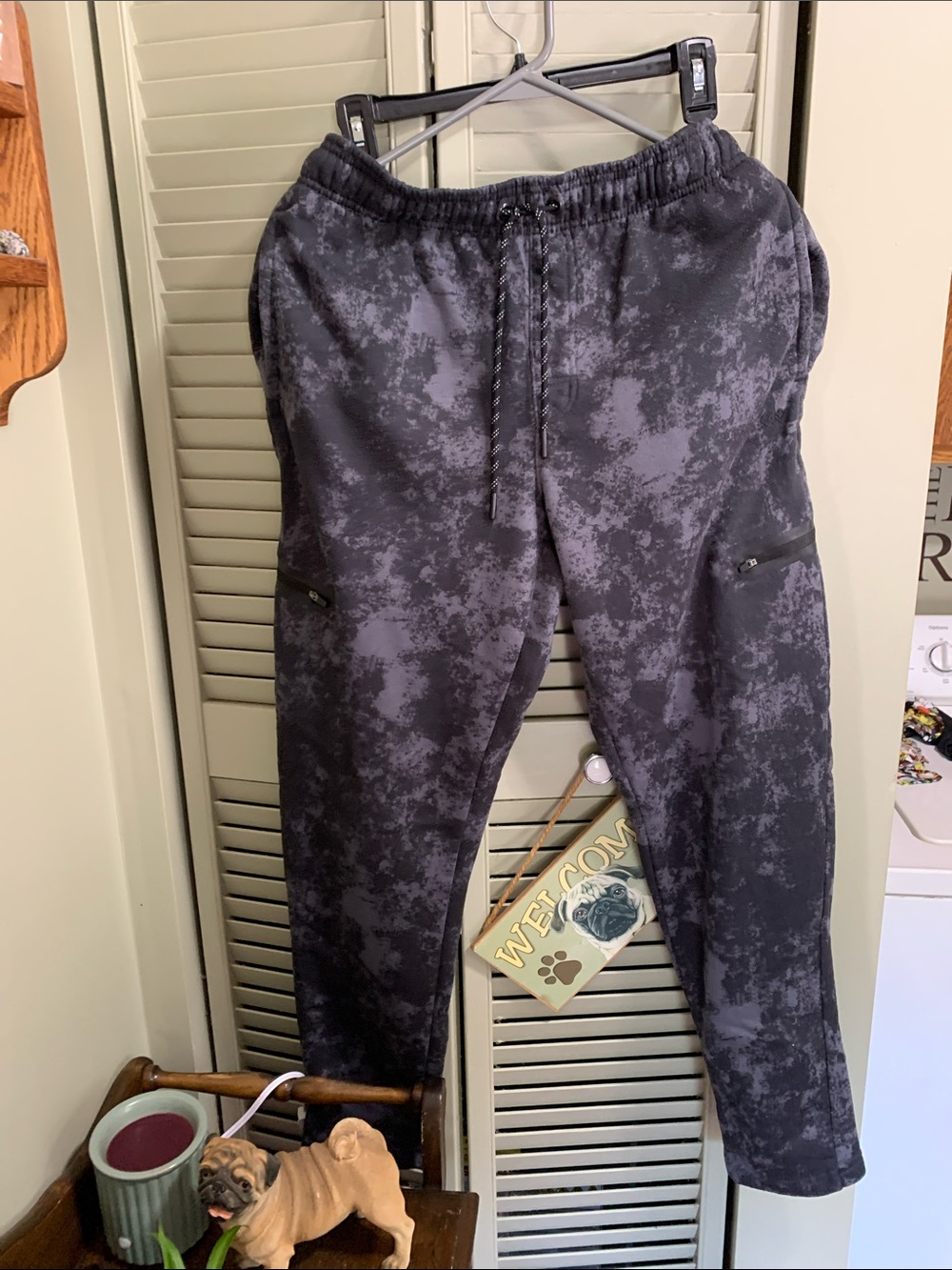 Men's Black Patterned Jogger Pants